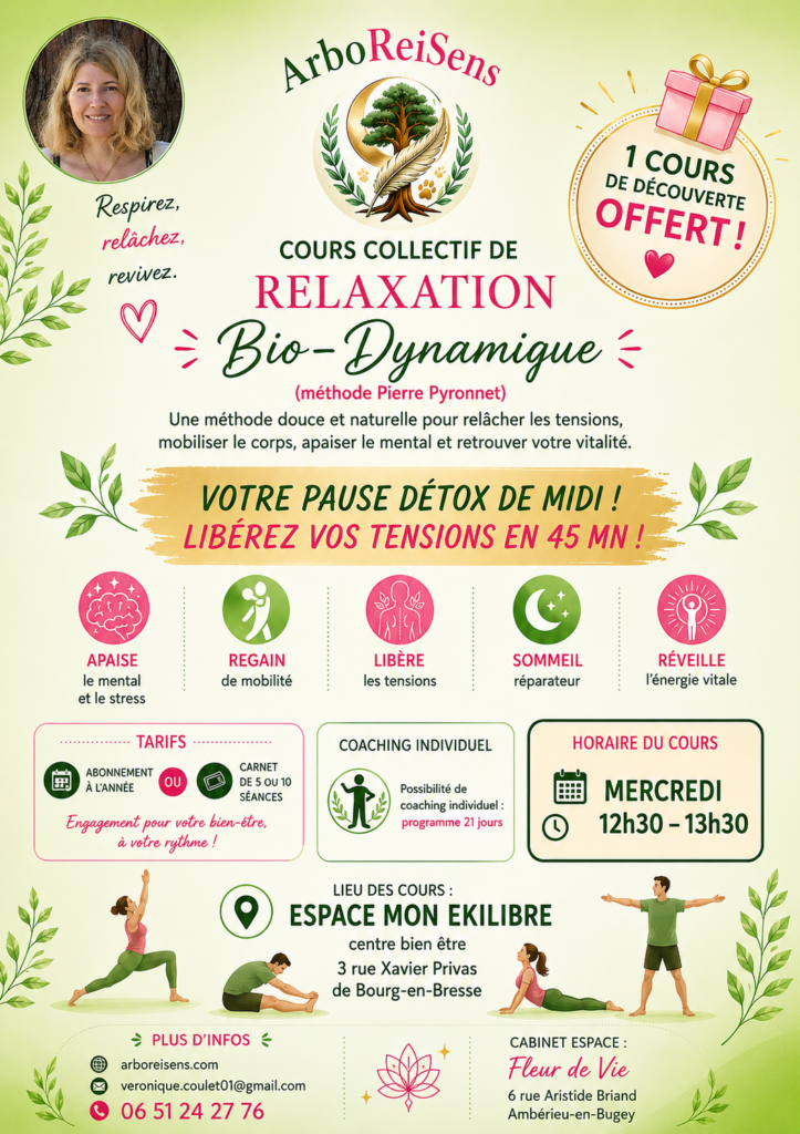 Cours de Relaxation-Bio-Dynamique à Bour en Bresse